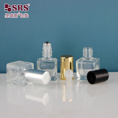 comprar 6 ml Perfume Vazio de Forma Quadrada Transparente de Ferro Rolante de Botella de Vidro online manufacture