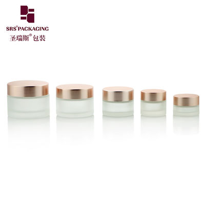 comprar 3g 5g 10g 15g 20g 25g frascos de vidro redondos e claros com tampa de ouro rosa para creme facial 10ml online manufacture