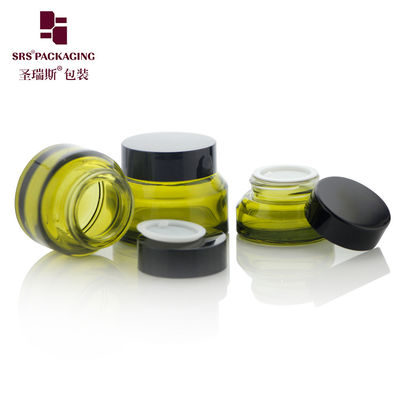 comprar 15 ml 30 ml 50 ml Embalagem de cuidados com a pele Vazio Tinta Verde Cor Design Único Vidro Cosmético Jar 50g online manufacture