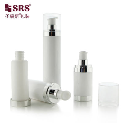 comprar 15ml 30ml 50ml Desenho Único Bomba Redonda de Plástico Gel de Loção para Cuidados Faciais Flasca sem ar online manufacture