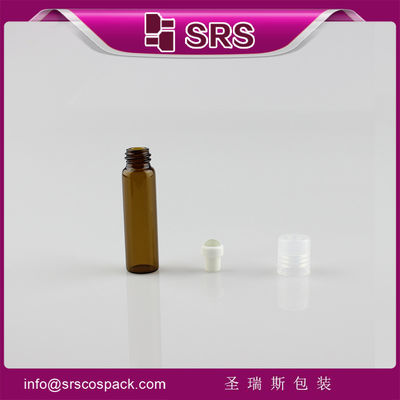 comprar SRS Bulk Wholesale 5 ml cilindro de vidro rolo âmbar em frasco de perfume com tampa de plástico online manufacture