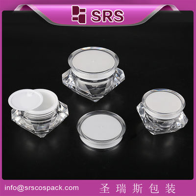 comprar SRS China Fabricantes por grosso 5ml 15ml 30ml 50ml plástico creme acrílico frasco de diamante online manufacture