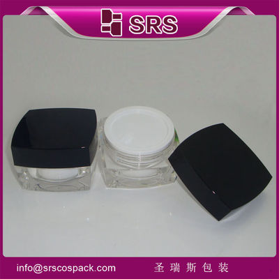 comprar Embalagem Shengruisi J050-5ml 10ml 15ml 30ml 50ml 100ml frasco de creme acrílico quadrado vazio online manufacture