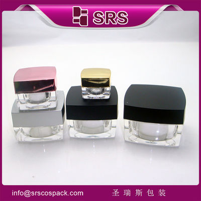 comprar frasco cosmético de forma quadrada recipiente de creme transparente online manufacture