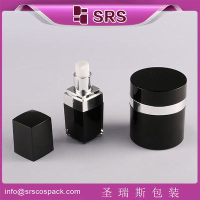 comprar SRS China fornecedor garrafa de loção acrílica quadrada vazia e conjunto de frasco de creme sem ar redondo de 50 g online manufacture