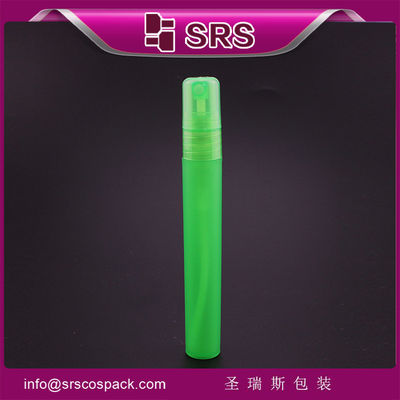 comprar SRS por atacado cor natural 10 ml de perfume de plástico redondo recipiente pequeno com pulverizador de bomba online manufacture