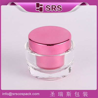 comprar Fabricação de frascos acrílicos de luxo de prata de 15 ml, 30 ml e 50 ml com tampa online manufacture
