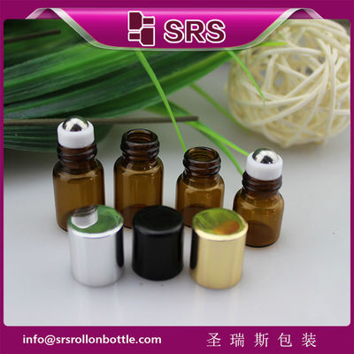 comprar 1 ml rolo de vidro de 2 ml em garrafa com bola de metal, mini garrafa de óleo essencial popular online manufacture