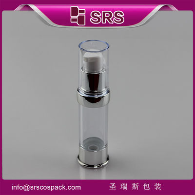 comprar A0214 frasco transparente sem ar com um ombro e uma base de prata metalizada online manufacture