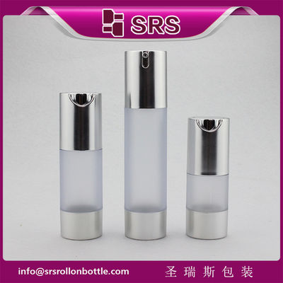 comprar TA021 15 ml 30 ml 50 ml frasco transparente fosco com ombro prateado e frasco sem ar com base online manufacture