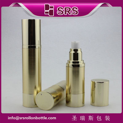 comprar China fábrica de fabricação A022 15ml 30ml 50ml garrafa de bomba de ouro sem ar online manufacture