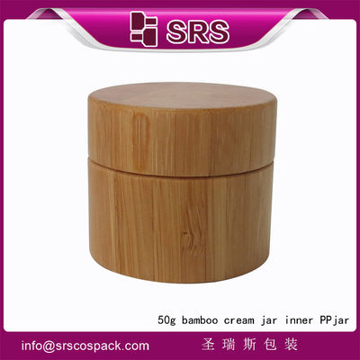 comprar SRS 50g de gama alta, frasco externo de bambu real com frasco interno de PP para creme cosmético online manufacture