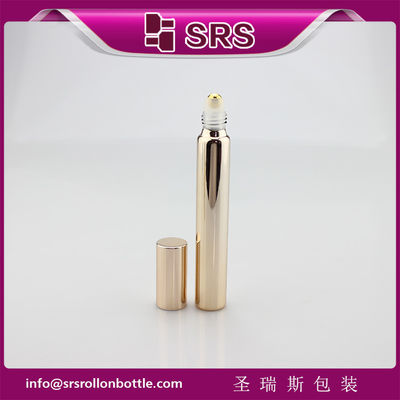 comprar Uma garrafa de vidro de ouro rosa metalizada de 15 ml e 17 mm de diâmetro com uma bola de ouro real e uma tampa de alumínio. online manufacture