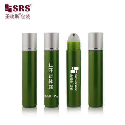 comprar PP PCR Reciclavel Embalagem Cosmética Vazia Esferográfica de Plástico Rodada Bolinha a Retalho Botelho de 35 ml online manufacture