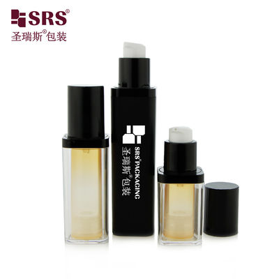 comprar PET Vazio Substituivel Dupla Parede Forma Quadrada Cor Customizada Cor Soro Facial Sem Ar Botão 50ml online manufacture