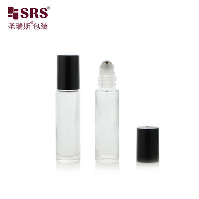 comprar Whosale embalagem de fragrância 10 ml de vidro transparente rolo de bola de rolos em garrafa teste de vácuo 100% sem vazamento aplicador de cabeça de aço massagem para óleos essenciais de cuidados com a pele online manufacture