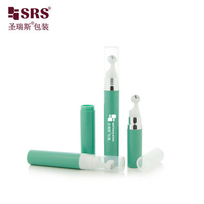 comprar A0035 7.5ml 10ml 15ml de viagem tamanho de bolso plástico PP PCR redondo garrafa de bomba sem ar Snap-on Design Roll On Serum garrafa online manufacture