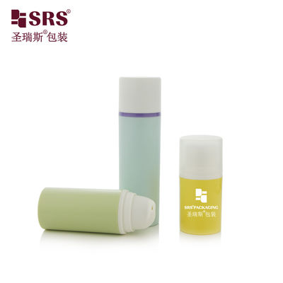 comprar PA0203 15ml 30ml 50ml Embalagem Cosmética Vazia Injecção Redonda Cor Pessoal PP PCR Reciclado Loção de Bottle de Bomba Sem Ar online manufacture