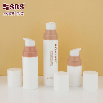comprar PA0204 15ml 30ml 50ml Injeção Pink Pump Personalização PP PCR Material reciclado Glossless Airless Bottle For Facial Cream online manufacture