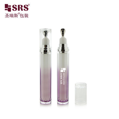 comprar LR001-15ML Personalização Cor Pintada Gradiente Acrílica de Duas Paredes Botão Com Aplicador Metálico Para Creme Ocular online manufacture