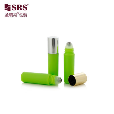 comprar RPA-2ml Garrafa de plástico de cor verde opaca personalizada com logotipo de tampa de parafuso de alumínio impresso em rolos na embalagem da amostra da garrafa online manufacture