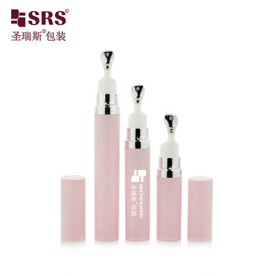 comprar A0035B 7,5ml 10ml 15ml Frasco de Bomba Airless com Cabeça Aplicadora de Metal de Zinco Vazia com Encaixe para Soro para Olhos por Atacado online manufacture