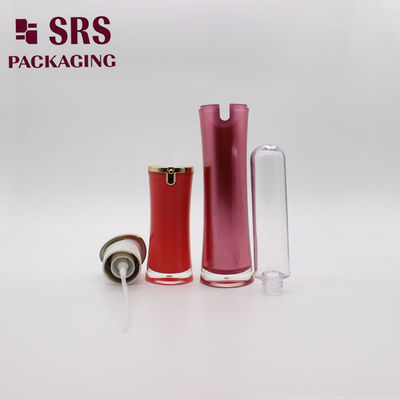 comprar SRS China Fornecedor de luxo vazio preto produtos de cuidados da pele recipiente de loção acrílica frasco online manufacture