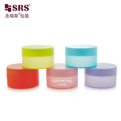 comprar SRSQ 100g Injection Custom Matte Frosted Colorful PP Jar Manufacturer Container Facial Cream Cosmetic Packaging online manufacture