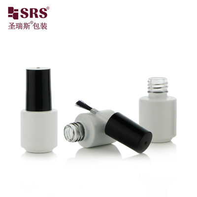 comprar DH-1B 4.5ML Round Bottom Glass Nail Polish Bottle With Brush Painted White Color Logo Printing online manufacture