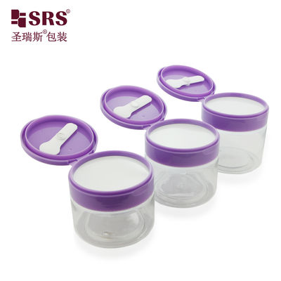 comprar PET007 200g 250g 300g Injection Color Plastic PET Cream Jar With Flip Cap Tweezer Spoon online manufacture