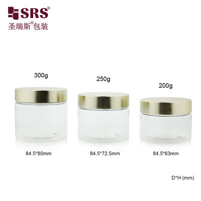 comprar PET008 200g 250g 300g Plastic Inject-Blow PET Jar With Screw Cap For Body Scrub Hair Masks Cream online manufacture
