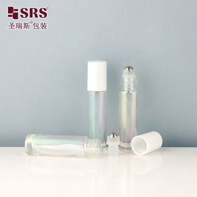 comprar BLPM-10ML SRS garrafas de vidro iridescente para perfume de luxo personalizável embalagem cosmética com bola de rolos de aço inoxidável online manufacture