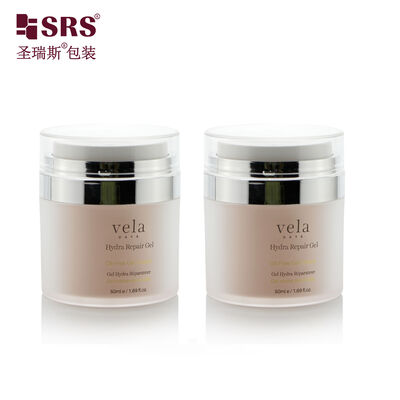 comprar A100-1 15ml 30ml 50ml Frasco Acrílico Airless Recipiente Creme Facial Substituível Frascos Impressão de Logotipo em Cor Pintada online manufacture