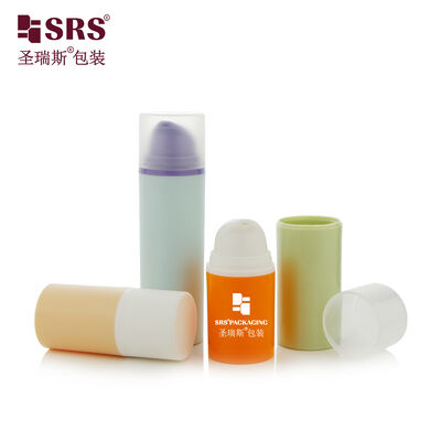 comprar PA0203 15ml 30ml 50ml Injeção Colorida Cor Personalizada Frasco de Gel Facial a Vácuo Brilhante Atacado online manufacture