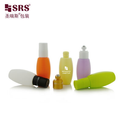 Comprar Frasco de plástico PCR de 45ml com rolo, superfície fosca colorida para óleo essencial e massagem corporal online manufacture