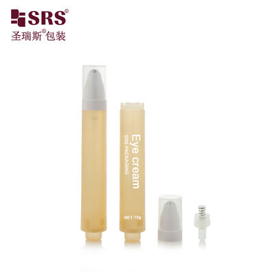 Comprar 15 ml de Rolo sem ar em garrafa Creme de forma de flor saída de pressão a vácuo garrafa de rolos para o soro de olhos creme de olhos logotipo personalizado online manufacture