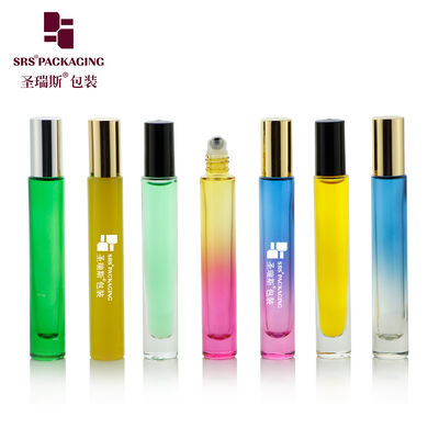 Comprar 5/10/15 ml de frasco de vidro cilíndrico em rolos recarregável frasco de vidro em rolos vazios para óleo de massagem online manufacture