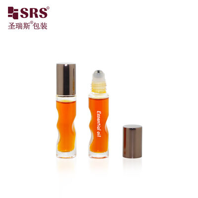 Comprar Grátis Rolo de vidro ondulado na garrafa Flasca de óleo essencial de perfume vazio com tampa de alumínio online manufacture