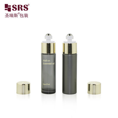 Comprar Frasco Roll-on de Vidro Transparente de 15ml com Tampa de Bloqueio Liga/Desliga Recipiente Cosmético Vazio para Óleo de Tratamento Labial de Perfume online manufacture