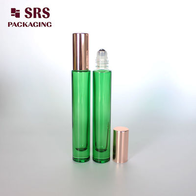 comprar Rolo de vidro de parede espessa verde transparente de 10 ml em frasco para óleo de perfume online manufacture