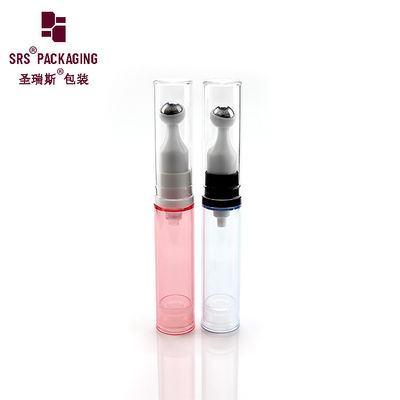 comprar 5 ml 10 ml 12 ml 15 ml rolo de plástico em bola de aço cosmético recarregável frasco sem ar online manufacture