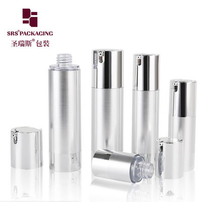 comprar 15 ml 30 ml 50 ml de cosméticos personalizados de prata, frasco vazio de creme para os olhos sem ar online manufacture