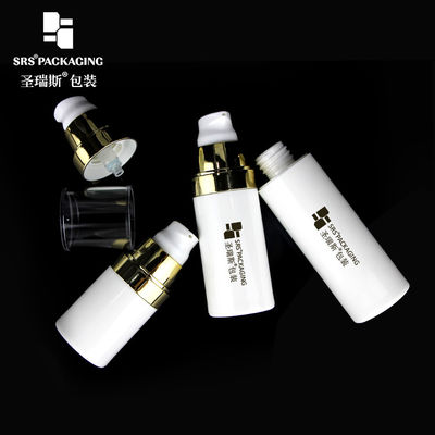 comprar frasco de loção de plástico branco para injecção com logotipo 1 oz frascos de bomba sem ar online manufacture