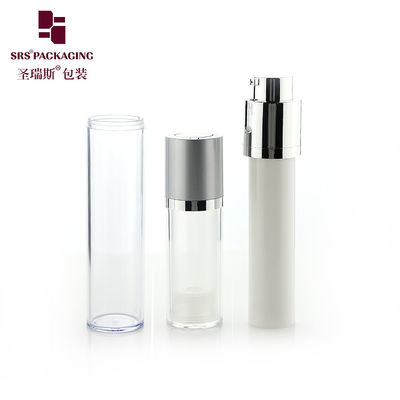 comprar frasco de 15 ml, 30 ml e 50 ml de forma redonda, de acrílico, com bomba de loção sem ar online manufacture