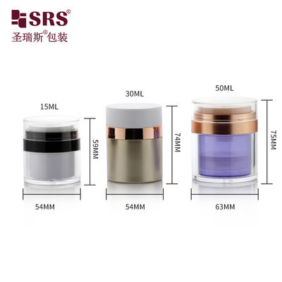 comprar 15 ml 30 ml 50 ml recipiente de creme cosmético acrílico substituível sem ar online manufacture