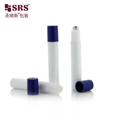 comprar Injecção Cor Branca Cuidados Oculares Redondos Sério Plástico Vazio Botelho de Rolo de 15 ml online manufacture
