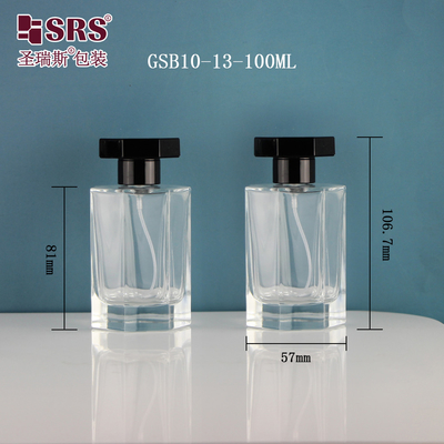 Luxo Elegante Vidro Transparente Fita de Espray de Perfume 100ml