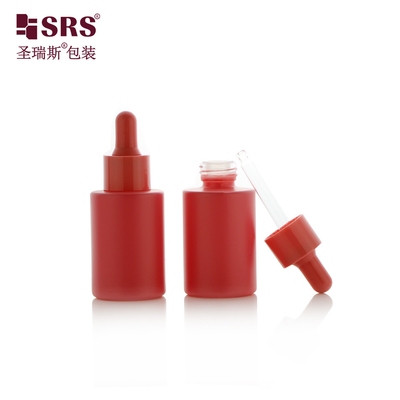 Pintura personalizada Macarrão de vidro de cor Vazio Flasca de goteador de óleo essencial por atacado 30ml