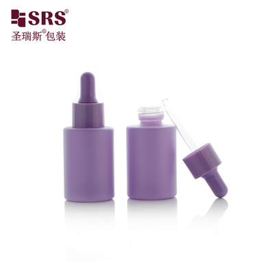 Óleo de fragrância cosmético redondo sem fugas Macarrão suave de cor linda frasco de vidro conta-gotas 30ml