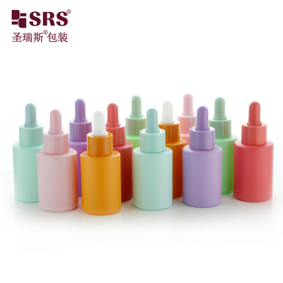 Colourful Wholesale Vazio Customization Glass Dropper Bottle Para Óleo Essencial